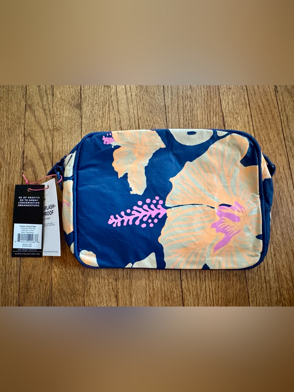 ALOHA Collection Navy Crossbody LeTour Bag Pape’ete by Samudra - Picture 3 of 7
